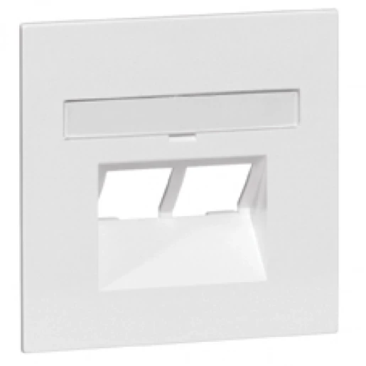 Peha Nova Centraalplaat UAE/IAE 2 connectoren Met label zwart 00044011