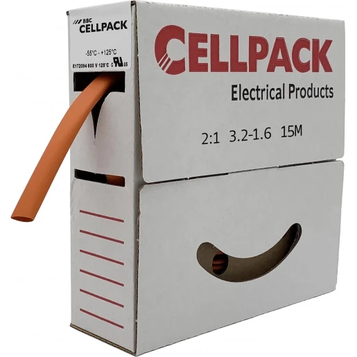 Cellpack Krimpkous/afrolbox dunw.krimpverh.2 : 1-sb/3.2-1.6/oranje/15m