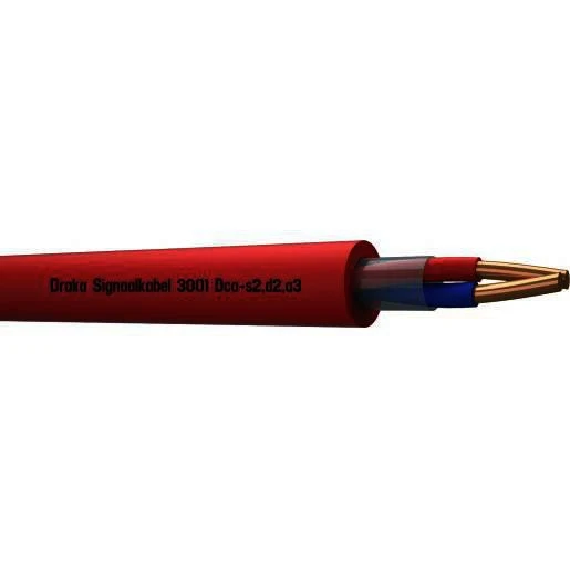 Draka 3000 BM Dca signaalkabel PARIG Rood 1x2x0,8mm - 100mtr