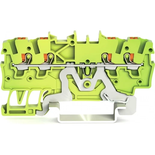 Wago 4-draads aardklem Met drukknop 1mm² groen-geel