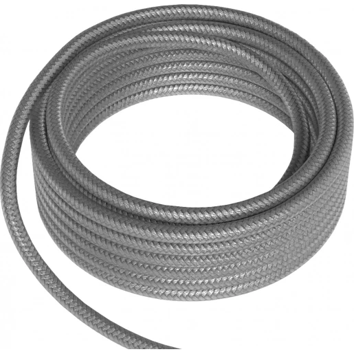 Calex Textile Cable 2x0.75mm 1.5m Metallic Grey
