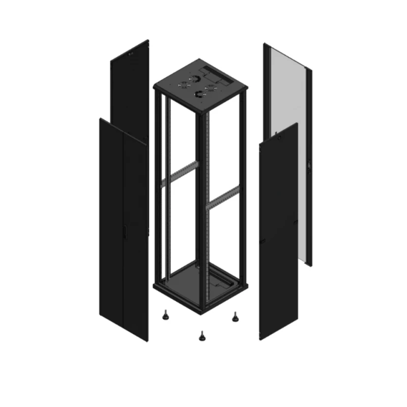 Gigamedia Vloer patchkast AV dubbel TOL AR enkel VER 19" 47HE 600x600mm Zwart GGM 704766PTDPVS