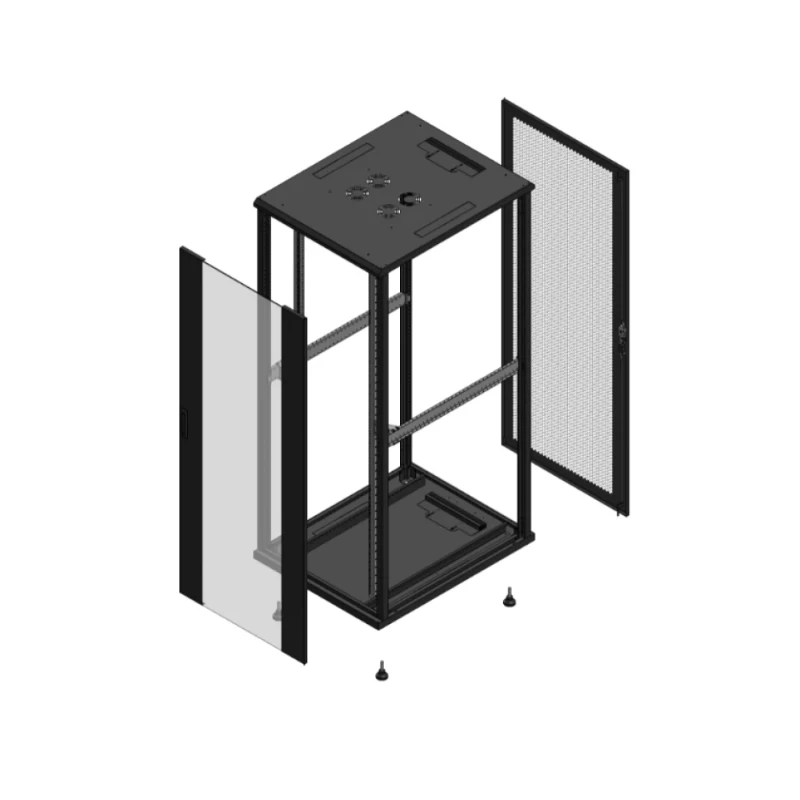 Gigamedia Vloer patchkast AV enkel VER AR enkel PER EX 19" 42HE 800x1000mm Zwart GGM 7042810PVSPPSEX