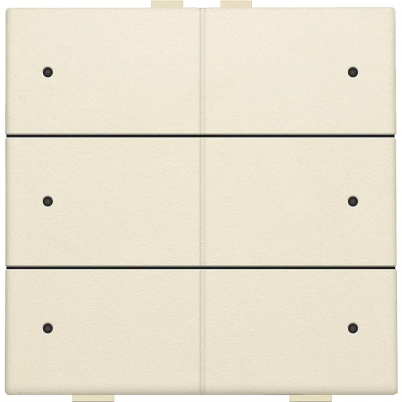 Niko Drukknop met led en comfortsensoren Home Control 6-voudig beige inbouw RAL 1030 100-52206