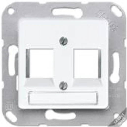 Jung Centraalplaat Radial Modular-Jack 2 connectoren Met label wit 169-2NINFWW