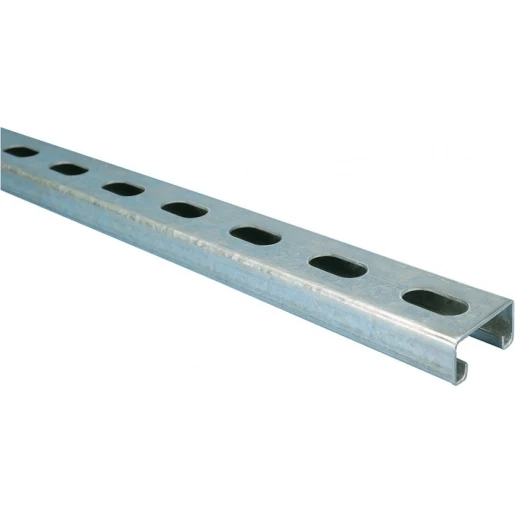 nVent Caddy C-strut profiel met sleufgaten C-profiel rug geperforeerd 22.3mm 3000x41x21mm elektrolytisch verzinkt 317119