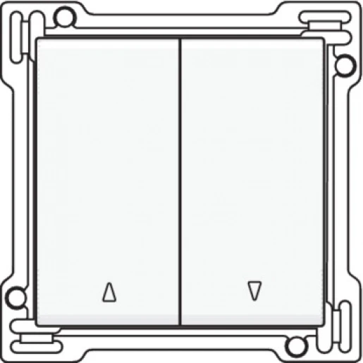 Niko Pure 2 Halve toetsen drukknop voor rolluiken inbouw Wit 154-65914