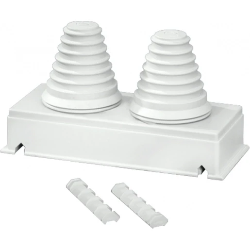 Hensel Aanbouwflens Wandmaat 2 met invoer tulen 2x 72 mm
