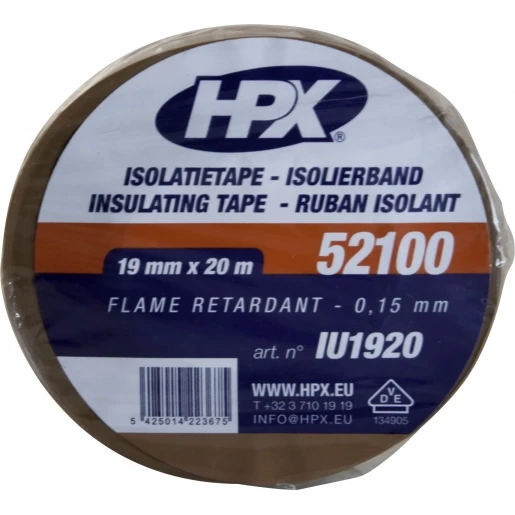 HPX zelfklevende tape 19mmx20m PVC Bruin