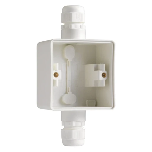 Niko New Hydro Opbouwdoos 2 ingangen 1-voudig wit Horizontaal en verticaal 701-84161
