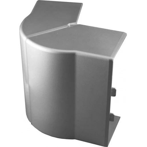 GGK buitenhoek wandgoot verstelbaar 60x130mm PVC zilver RAL 9006 18308G