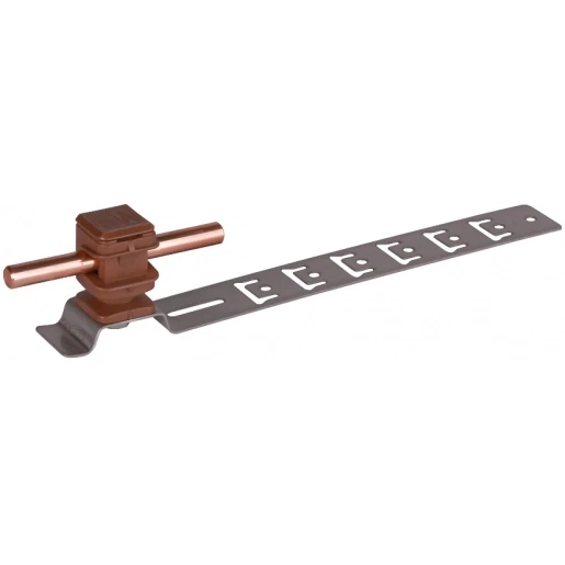 Dehn Roof con.hol.unisnap stst/plast.brown h 16mm rd 8mm w.embossed bra