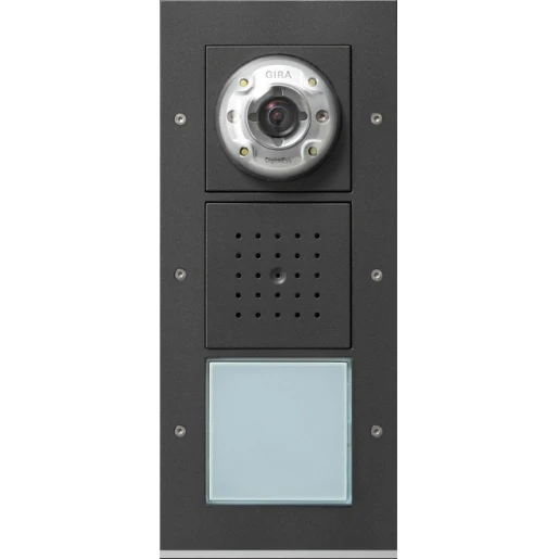 Gira TX_44 Deurstation video deurcommunicatie 1 beltoets antraciet IP44 Opbouw 126967