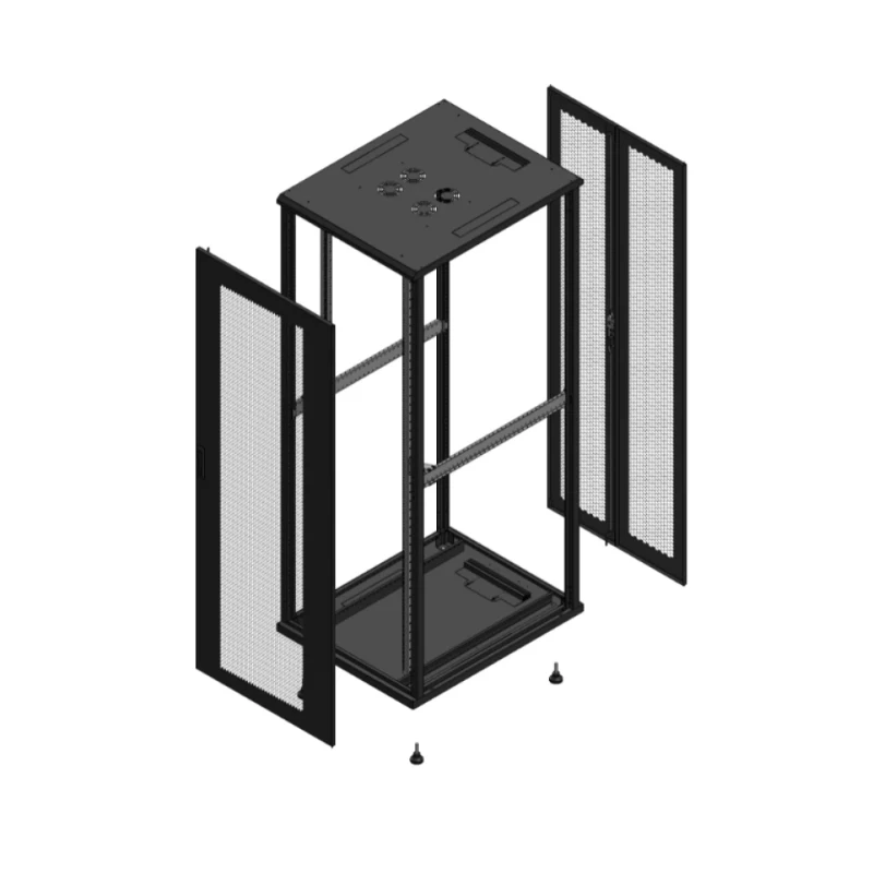 Gigamedia Vloer patchkast AV enkel PER AR dubbel PER EX 19" 47HE 800x1000mm Zwart GGM 7047810PPSPPDEX