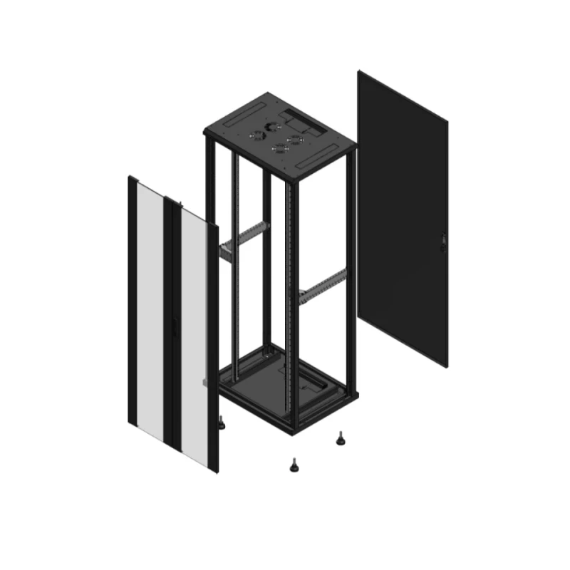 Gigamedia Vloer patchkast AV dubbel VER AR enkel TOL EX 19" 42HE 800x600mm Zwart GGM 704286PVDPTSEX
