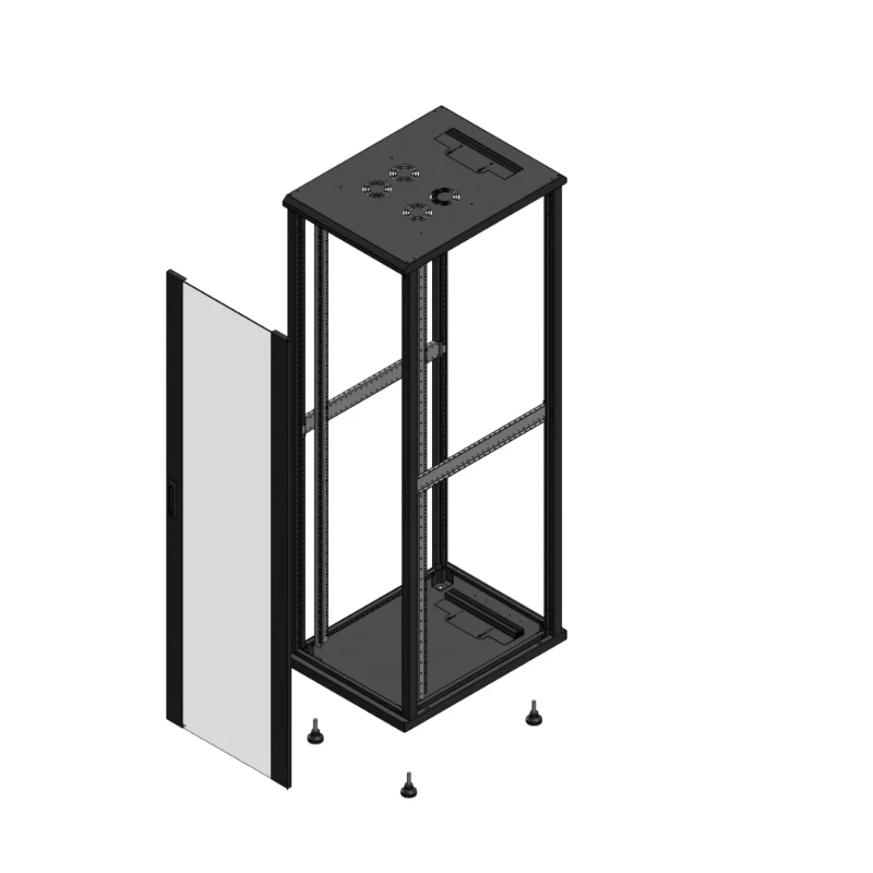 Gigamedia Vloer patchkast AV enkel VER SP EX 19" 42HE 600x800mm Zwart GGM 704268PVSSPEX