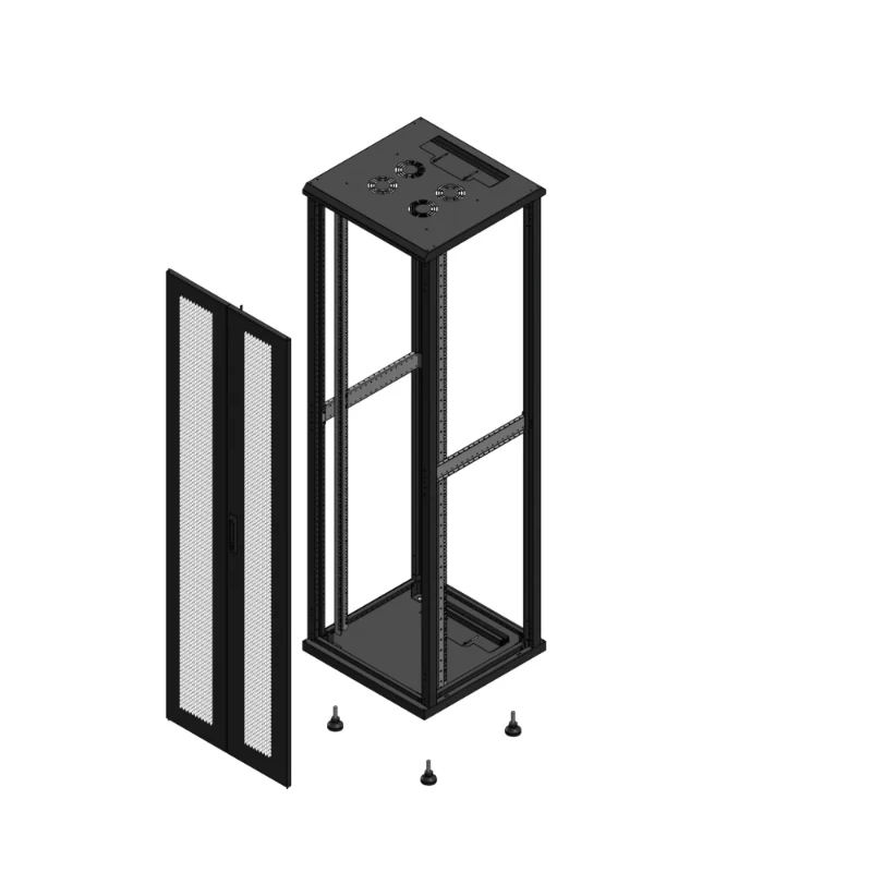 Gigamedia Vloer patchkast AV dubbel PER SP EX 19" 42HE 600x600mm Zwart GGM 704266PPDSPEX
