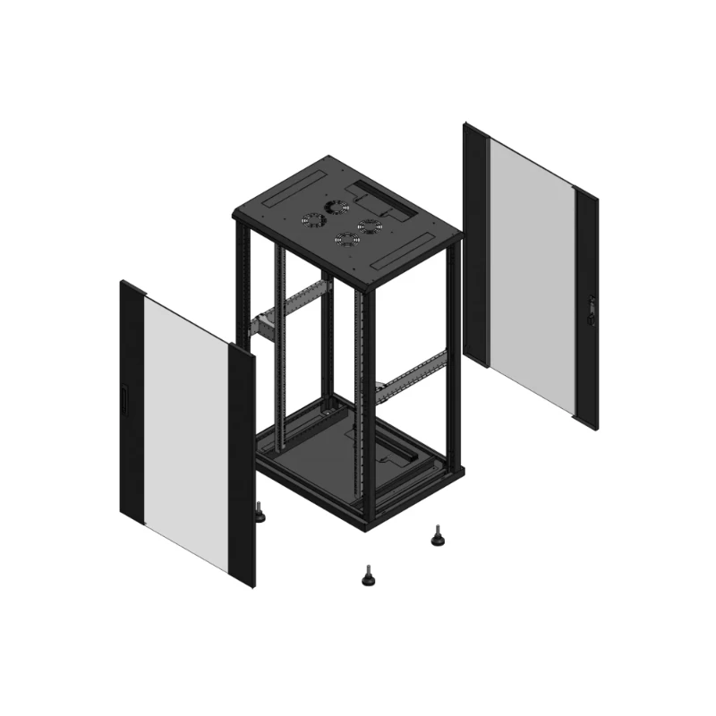 Gigamedia Vloer patchkast AV enkel VER AR enkel VER EX 19" 26HE 800x600mm Zwart GGM 702686PVSPVSEX
