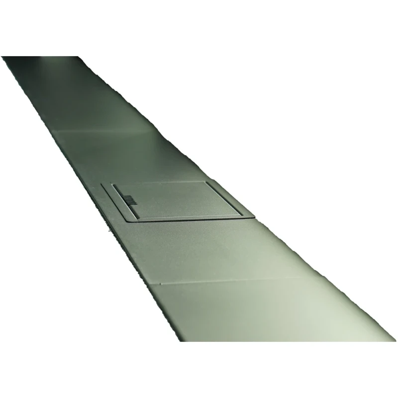 OCS vloergoot limes deksel 80mm ral 9005 fijn structuur 1000x250mm Staal 33.75.032