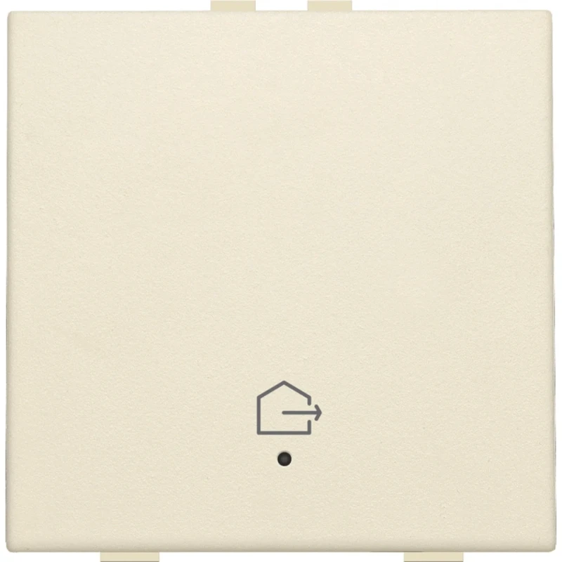 Niko Drukknop met led en comfortsensoren Home Control enkelvoudig beige inbouw RAL 1030 100-52921