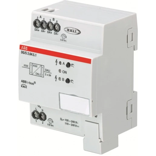 ABB Busch-Jaeger Dali gateway colour knx 2-voudig 2x 64 ballasten
