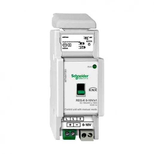 Merten SpaceLogic KNX Besturingseenheid 0-10V manuele bediening KNX 1-10 V 1-v DIN-rail MTN647091