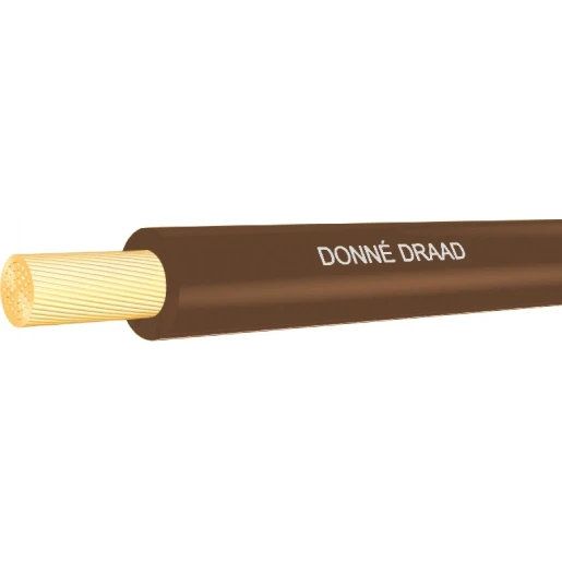 Donné VD Eca Installatiedraad 10mm² Eca PVC 70°C bruin 100M Ring D08331F3