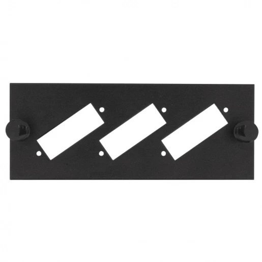Gigamedia Duplex Module leeg patchpaneel glasvezel duplex 3x SC Zwart GGM PAB3CD