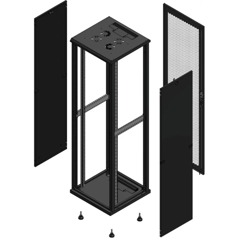 Gigamedia netwerkkast 19" 36HE 600x800mm Zwart GGM 703668PVSPAR