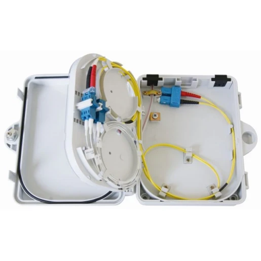 Gigamedia Simplex Wandmontagekast voor 2 SC simplex adapters of LC duplex adapters GGM IP65BOX4FO