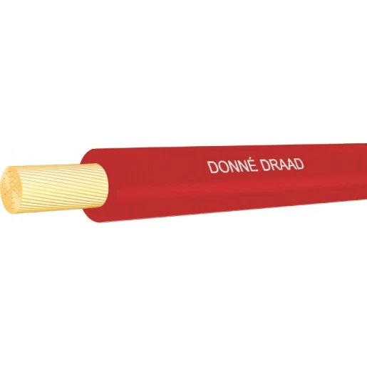 Donné VMDS 90C Montagedraad 0.5mm² Eca PVC 90°C rood 5000M Doos 009286D3