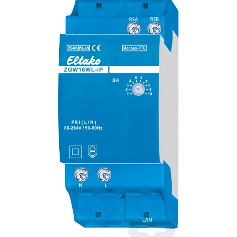 Eltako Modbus kWh meter MQTT gateway via WiFi of LAN. MQTT en REST-API
