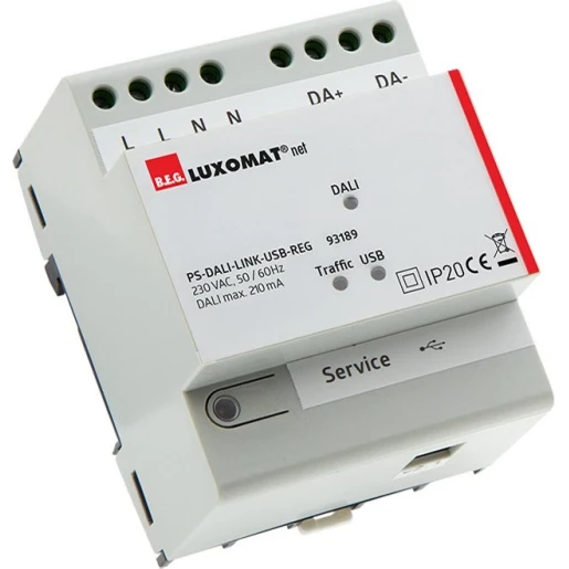 B.E.G. Voedingseenheid bussysteem + USB 210mA 16V DIN-rail 93189
