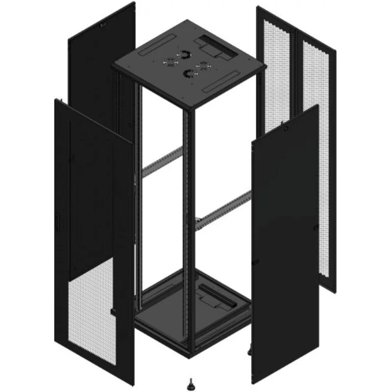 Gigamedia netwerkkast s70 front 19" 47HE 800x800mm Zwart 704788PPSPPD