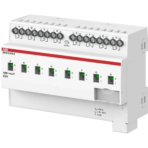 ABB Busch-Jaeger Schakel aktor professioneel KNX 8-voudig 16 ampere energiefunctie